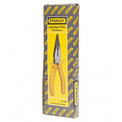 Stanley 70-462 Long Nose Plier with 6 inch Single Color Sleeve, Yellow and Black