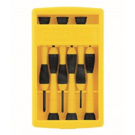 Stanley Yellow & Black Bi-material Screwdriver Precision Set (6 Pcs)