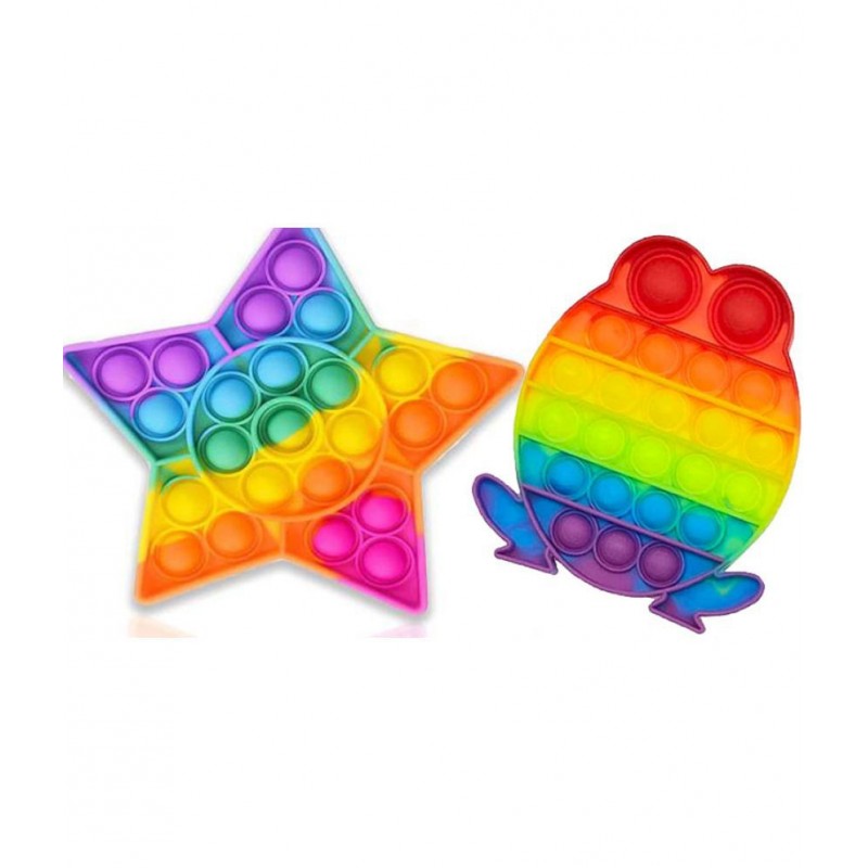 Star & frog popit combo pack of 2 popit pop it Fidget Toys, pop it Fidget Toy Set | pop its Fidget Toys, Fidget Toys pop it Rainbow, pop it Toy, | poppit Fidget Toy, Rainbow pop it, Push pop Bubble Fidget Toy