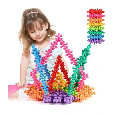Star Links, Multicoloured Interlocking Learning Educational Blocks, Improves Creativity and Construction Blocks for Kids, 6 Months & Above, Preschool Toys 100 PCS