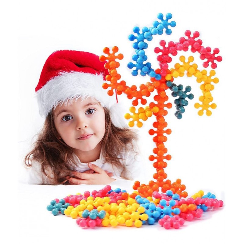 Star Links, Multicoloured Interlocking Learning Educational Blocks, Improves Creativity and Construction Blocks for Kids, 6 Months & Above, Preschool Toys 100 PCS