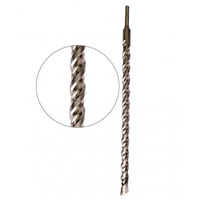 Steel (12 x 450mm) Cross Tip Plus Hammer Drill Bit (Silver)