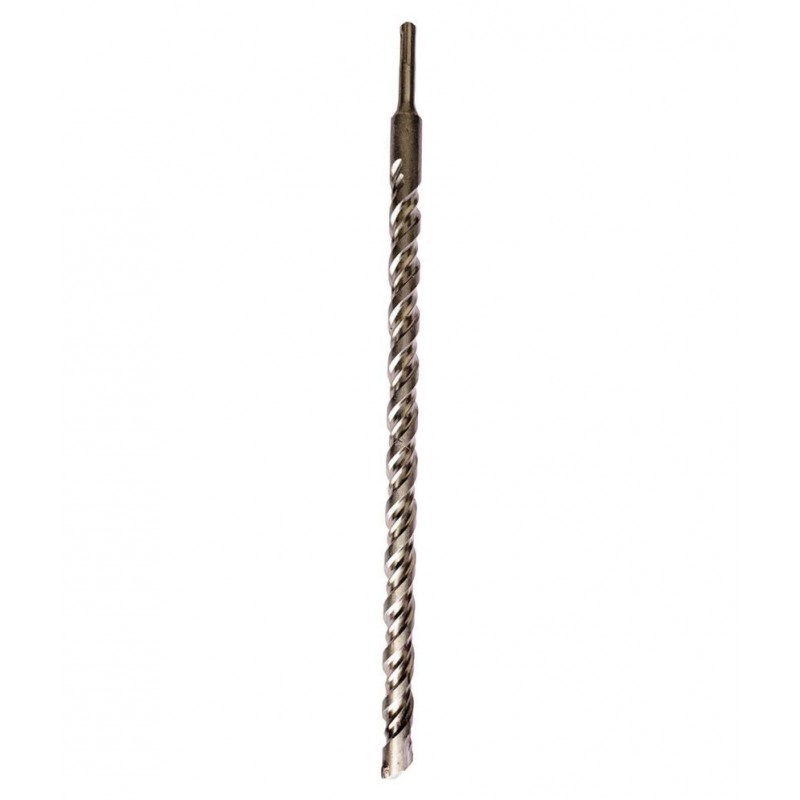 Steel (12 x 450mm) Cross Tip Plus Hammer Drill Bit (Silver)