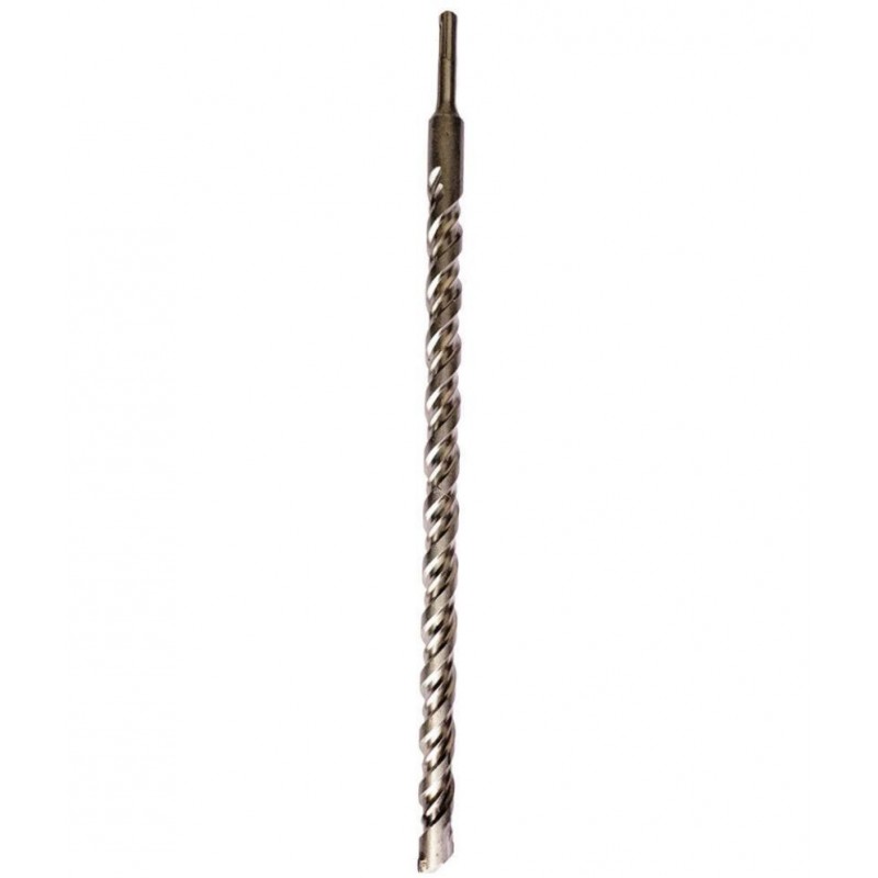 Steel (16 x 450mm) Cross Tip Plus Hammer Drill Bit (Silver)