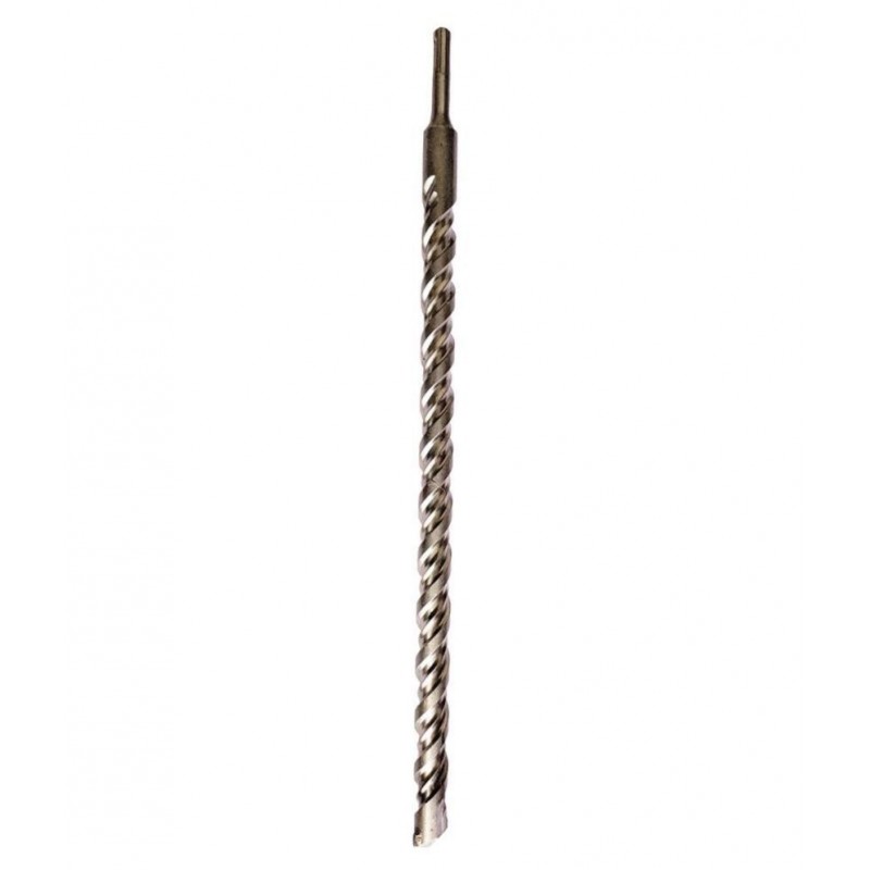 Steel (18 x 450mm) Cross Tip Plus Hammer Drill Bit (Silver)