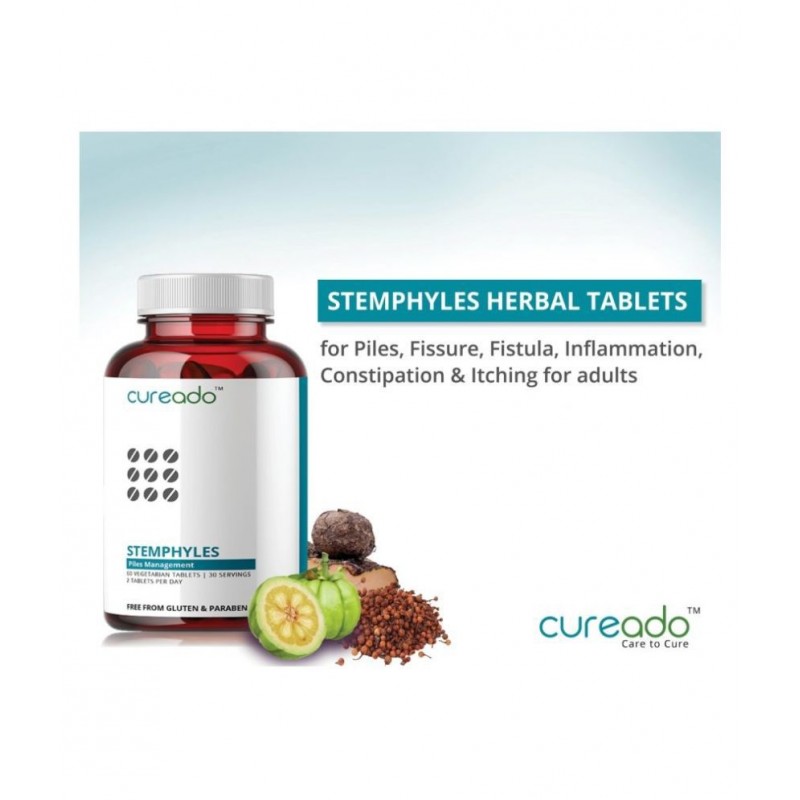 Stemphyles Ayurvedic Tablets for management of Piles, Fissure, Fistula, Inflammation & Constipation (60 Tablets) Stemphyles Ayurvedic Tablets for management of Piles, Fissure, Fistula, Inflammation & Constipation (60 Tablets)