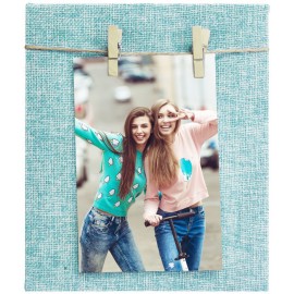 Story@Home Wood Wall Hanging Blue Single Photo Frame - Pack of 1