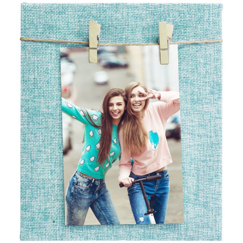 Story@Home Wood Wall Hanging Blue Single Photo Frame - Pack of 1