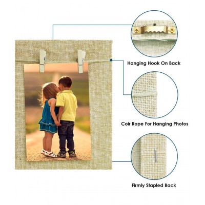 Story@Home Wood Wall Hanging Brown Single Photo Frame - Pack of 1