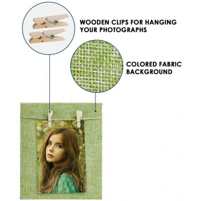 Story@Home Wood Wall Hanging Green Single Photo Frame - Pack of 1