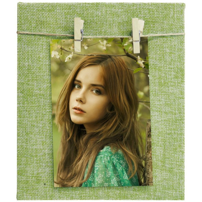 Story@Home Wood Wall Hanging Green Single Photo Frame - Pack of 1