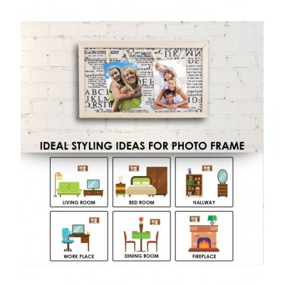 Story@Home Wood Wall Hanging Multicolour Collage Photo Frame - Pack of 1