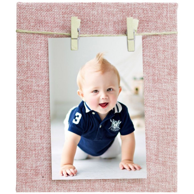 Story@Home Wood Wall Hanging Pink Single Photo Frame - Pack of 1