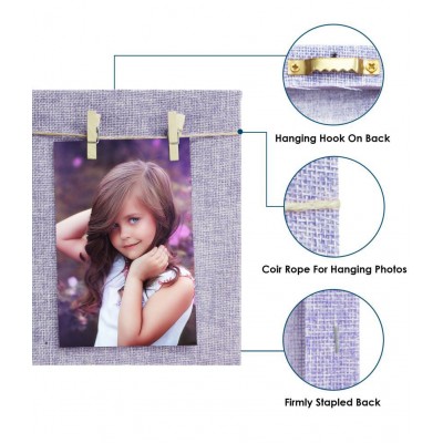 Story@Home Wood Wall Hanging Purple Single Photo Frame - Pack of 1