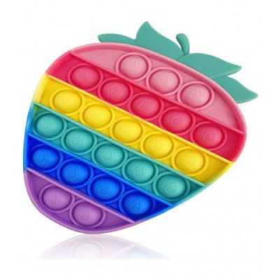 Strawberry & Sensorial Ursinho popit combo pack of 2 popit Rainbow Push Pop it Bubble Fidget Toy, Pop It Stress Relief and Anti-Anxiety Tools Sensory, Silicon Satisfying Relaxing Toys & Great Gift for Kids Girls Boys Teens and Adults.