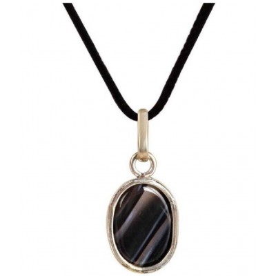 Sulemani Hakik Aqeeq Black Akik Kala Haqiq Panchdhatu Pendant Locket with Lab Certificate Silver Chalcedony Stone Pendant