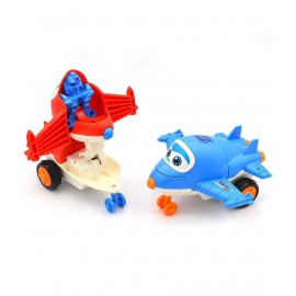 Super Robot aero Plane Toy for Kids, 360 Degree Rotate Pull & Push Friction Deformation Airplane Robot Transforming Mini Aeroplane (Color May Vary as per Availability)