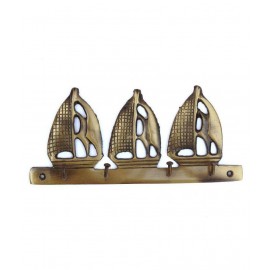 Susajjit Decor Brown Brass Key Holder - Pack of 1