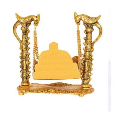 Susajjit Decor Laddu gopal jhula - Size- 20 x 18 x 20 cm Krishna Jhula- Bal Gopal sihasan - ladoo gopal swing - Lord Jhula- Rajasthani work Handicraft - Decorative Gift Home Temple Jhula Jhula