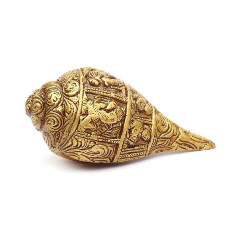 Susajjit Decor Yellow Brass Handicraft Showpiece - Pack of 1