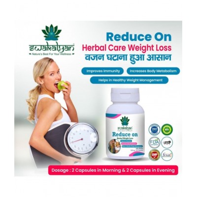 Swakalyan Reduce On - Weight Loss Herbal Capsule 120 no.s Pack Of 2 Swakalyan Reduce On - Weight Loss Herbal Capsule 120 no.s Pack Of 2