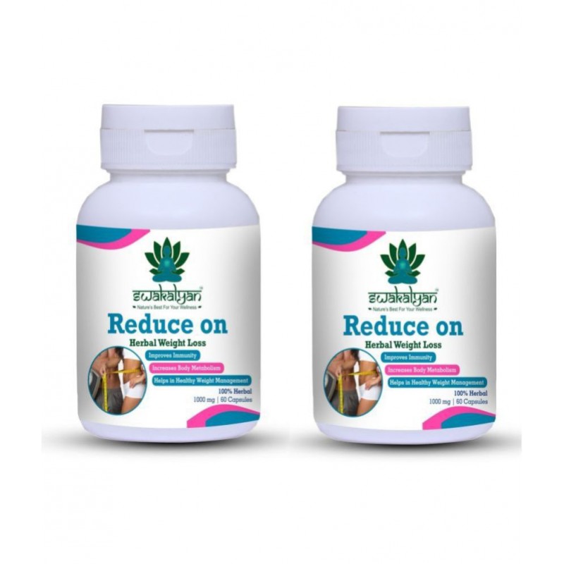 Swakalyan Reduce On - Weight Loss Herbal Capsule 120 no.s Pack Of 2 Swakalyan Reduce On - Weight Loss Herbal Capsule 120 no.s Pack Of 2