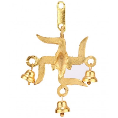 Swastik Ganesh for Door Entrance Vaastu Items for Home for Good Luck Metal Swastik Symbol for Home Welcome Home Wall Hanging Main Door Decoration (Pack of 2)