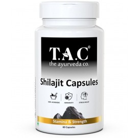 TAC - The Ayurveda Co. 100% Natural Shilajit Capsules helps to Increase Stamina, Immunity Booster With Musli and Ashwagandha For Men and Women - 60 Capsules TAC - The Ayurveda Co. 100% Natural Shilajit Capsules helps to Increase Stamina, Immunity Booster With Musli and Ashwagandha For Men and Women - 60 Capsules