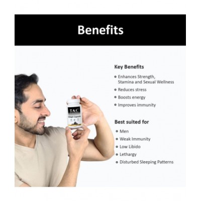 TAC - The Ayurveda Co. 100% Natural Shilajit Capsules helps to Increase Stamina, Immunity Booster With Musli and Ashwagandha For Men and Women - 60 Capsules TAC - The Ayurveda Co. 100% Natural Shilajit Capsules helps to Increase Stamina, Immunity Booster With Musli and Ashwagandha For Men and Women - 60 Capsules