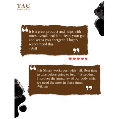 TAC - The Ayurveda Co. 100% Pure & Natural Shilajit / Shilajeet Raw Liquid Resin for Immunity, Metabolism & Enhanced Stamina 20gm TAC - The Ayurveda Co. 100% Pure & Natural Shilajit / Shilajeet Raw Liquid Resin for Immunity, Metabolism & Enhanced Stamina 20gm