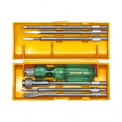 TAPARIA Set of 2 Hand Tool Combo (6in1 Screwdriver Kit(840)/Digital Tester(MDT-81)