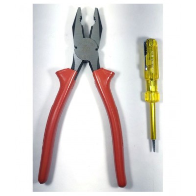 TAPARIA Set of 2 Hand Tool Combo (Plier 210mm/Neon Bulb Tester(813)