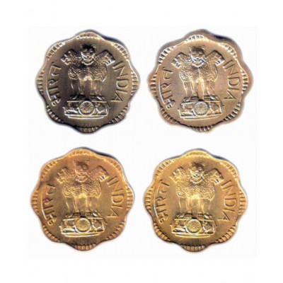 TEN /10 PAISE/PAISA SET OF FOUR (1968 TO 1971) RARE COMMEMORATIVE COLLECTIBLE