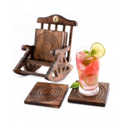 TFS Wood Square Coasters - Pack of 7