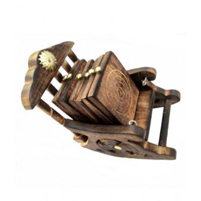 TFS Wood Square Coasters - Pack of 7