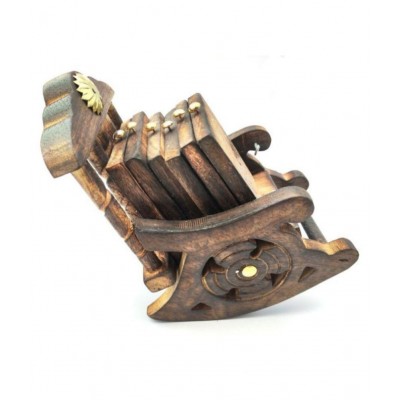 TFS Wood Square Coasters - Pack of 7