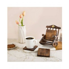 TFS Wood Square Coasters - Pack of 7