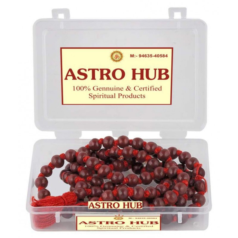 THE ASTRO HUB Red Chandan Mala, red Chandan mala, red Sandal mala, red Sandal Beads mala, lal Chanda mala, red Sandal Wood mala, Sandal mala