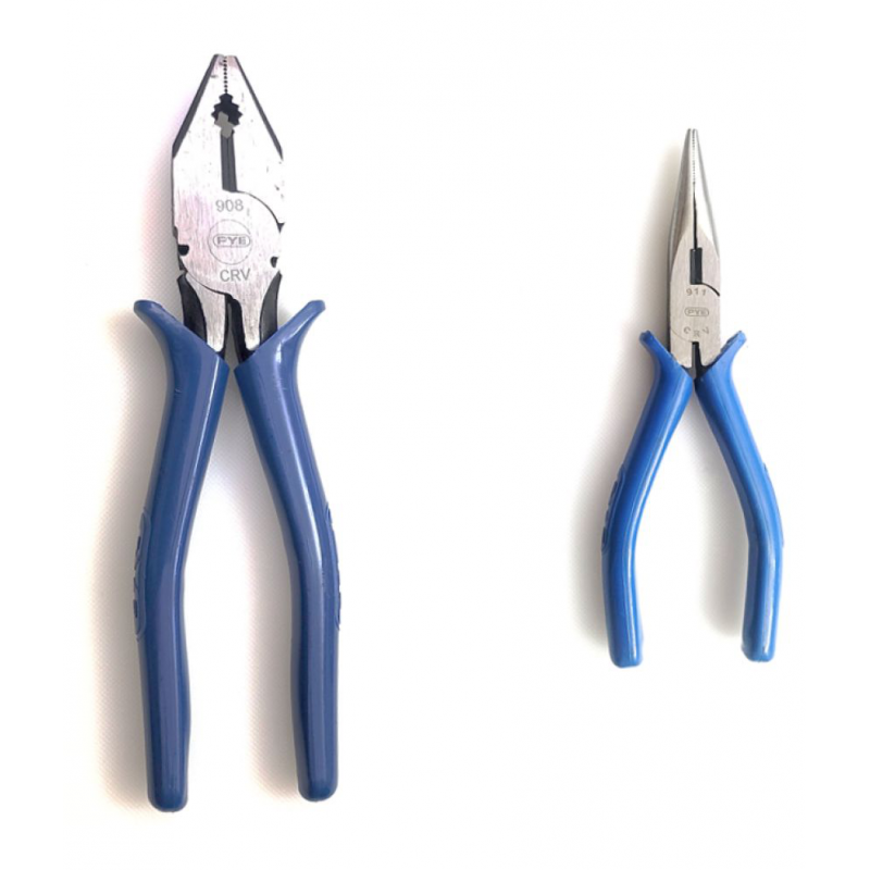 THIS SET CONTAINS INSULATED PYE PLIER, INSULATED PYE NOSE PLIER FOR DAILY USE. IT CAN BE USED WITH ANY SHAPE OF MATERIAL AND MAKING GOOD GRIP. IT CAN BE USED WITH UPTO 4000 DC