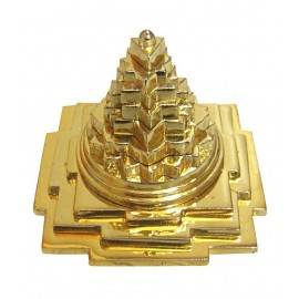 Taj Ring Enterprises 3x3 Gold Plated Meru Shree Yantra