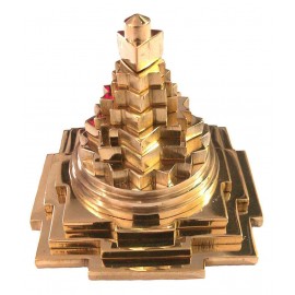 Taj Ring Enterprises Golden Brass Meru Shree Yantra