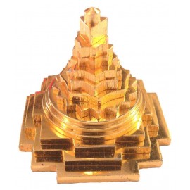 Taj Ring Enterprises Golden Brass Meru Shree Yantra