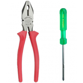 Taparia-1621-8inch Plier and 2in1 Screwdriver 904-4inch Hand Tool Combo