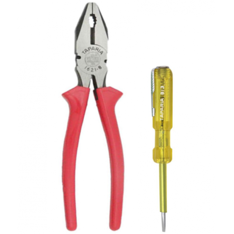 Taparia-1621-8inch Plier and 813 Tester Hand Tool Combo