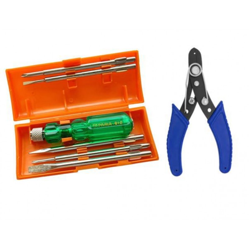 Taparia 812-tools hardware  Screw Driver Set with Neon Bulb With Wire Stripper