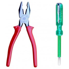 Taparia Ndt-2016 Combo Of Red Iron Pliers And Line Tester