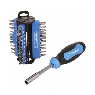 Taparia Set of 2 Hand Tool Combo (31 Piece Steel Bit Screw Driver Set(BS-31)/Wire Stripper(WS-06)