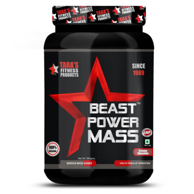 Tara's Fitness Products Beast Power Mass 1 kg Mass Gainer Powder