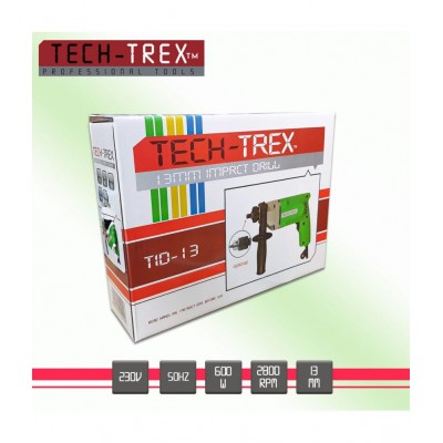 Tech-Trex - TID-13 13mm Impact 600W 13mm Corded Drill Machine
