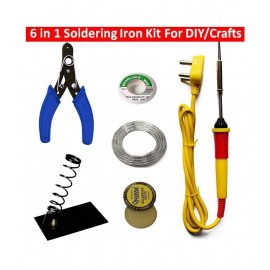 TechDelivers 6 in 1 Electric Soldering/Welding Iron Kit For DIY/Crafts (Soldering Iron Heating Time 10-15 mins)